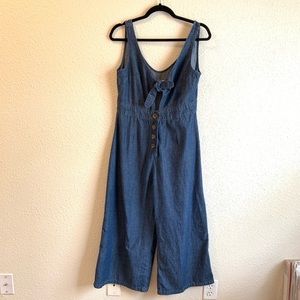 RETRO DENIM WIDE LEG JUMPSUIT